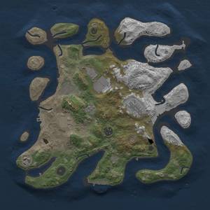 Thumbnail Rust Map: Procedural Map, Size: 3600, Seed: 45453454, 12 Monuments