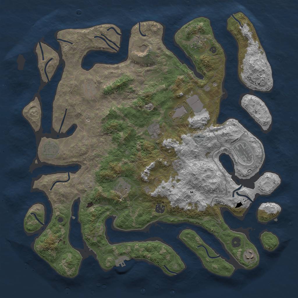 Rust Map: Procedural Map, Size: 4472, Seed: 594177519, 15 Monuments