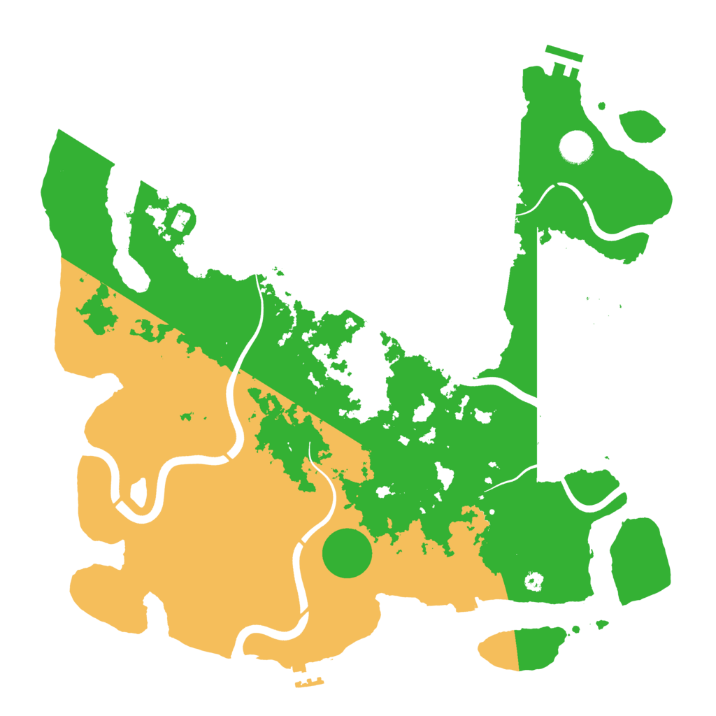 Biome Rust Map: Procedural Map, Size: 3800, Seed: 132307