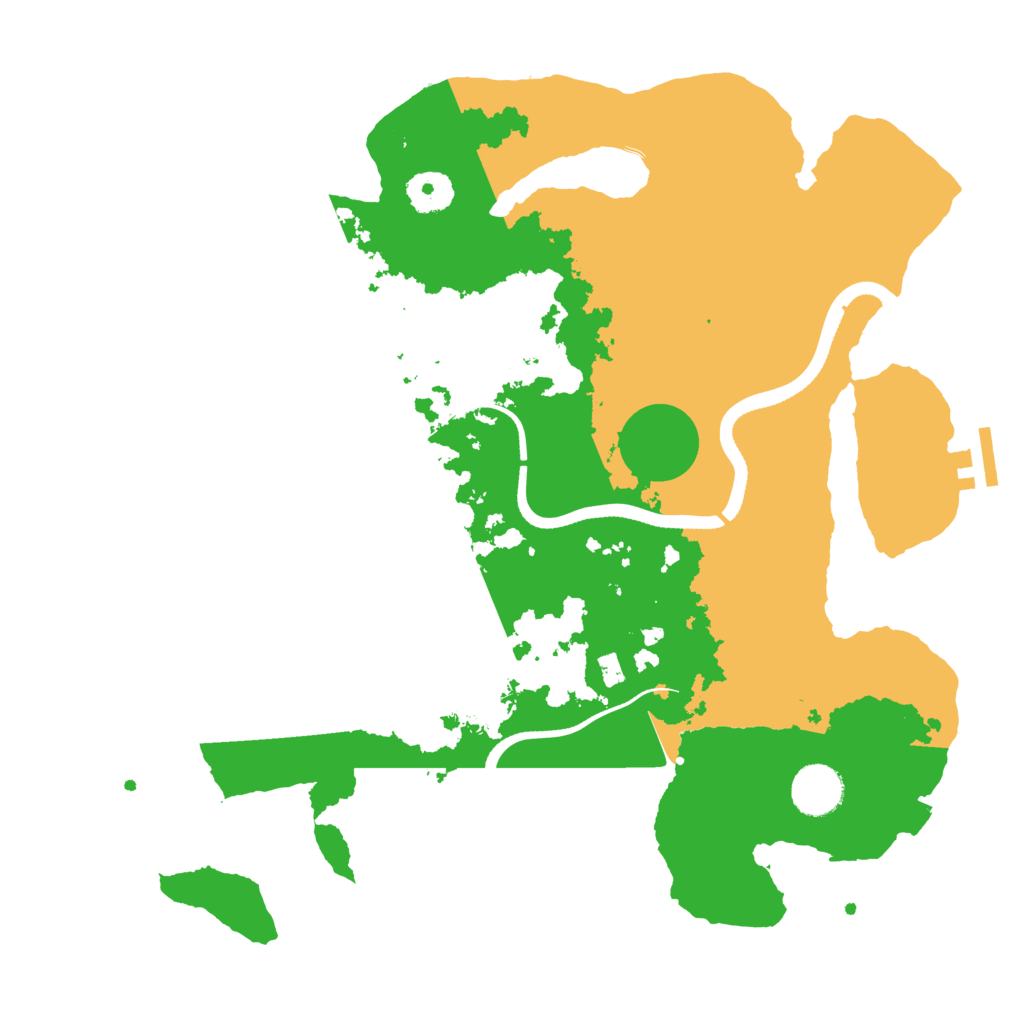 Biome Rust Map: Procedural Map, Size: 3500, Seed: 66342734
