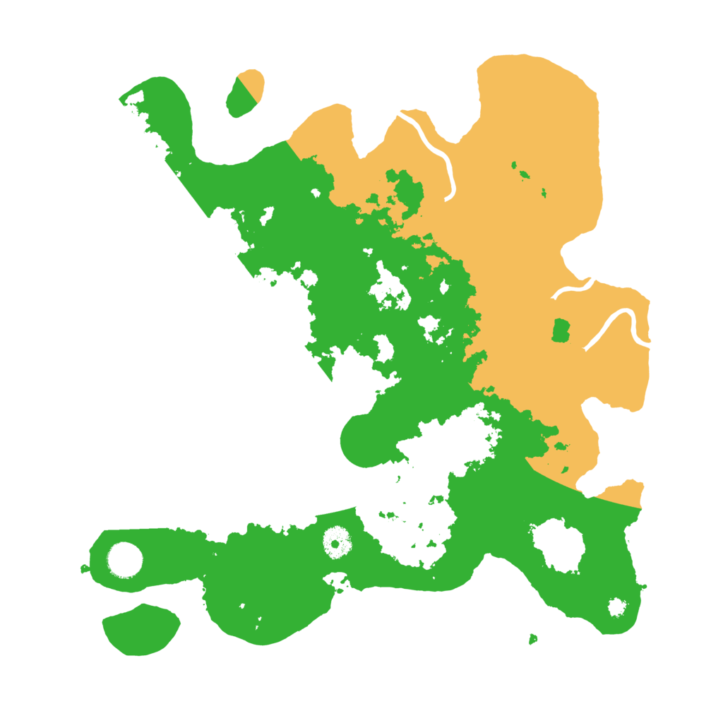 Biome Rust Map: Procedural Map, Size: 3600, Seed: 51