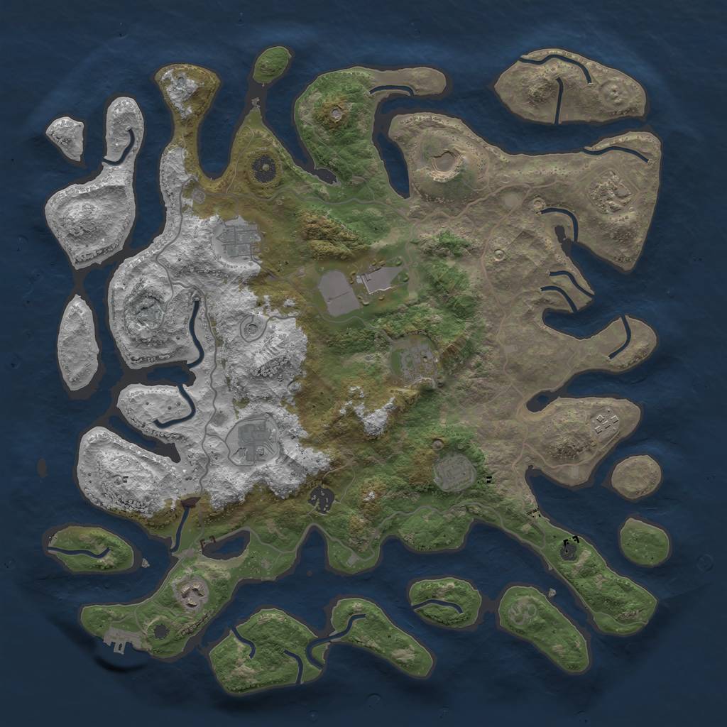 Rust Map: Procedural Map, Size: 4250, Seed: 140, 14 Monuments