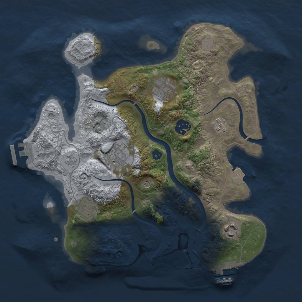 Rust Map: Procedural Map, Size: 3000, Seed: 811342559, 11 Monuments