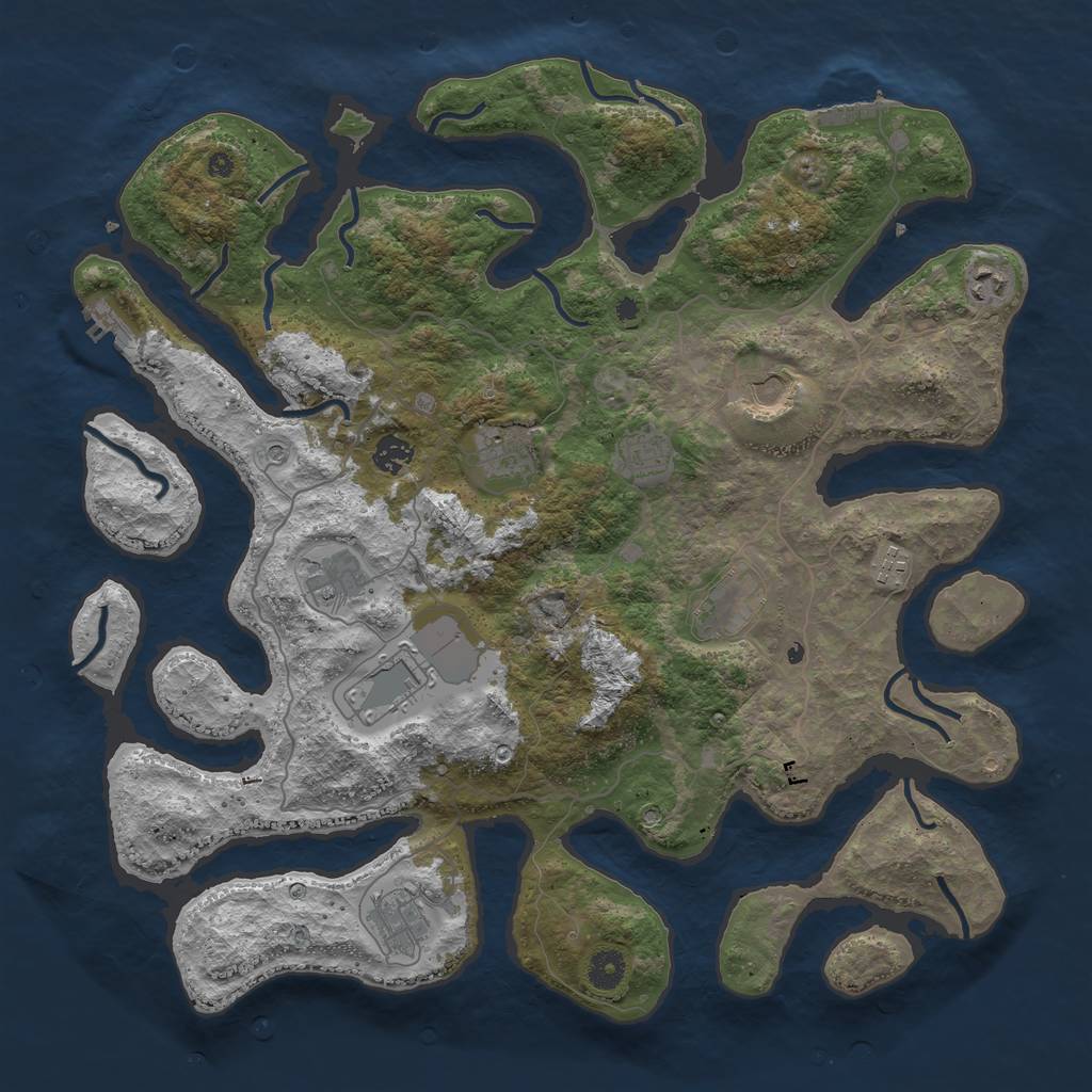 Rust Map: Procedural Map, Size: 4250, Seed: 747994, 15 Monuments