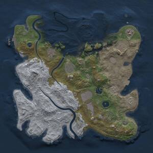 Thumbnail Rust Map: Procedural Map, Size: 3500, Seed: 778, 14 Monuments
