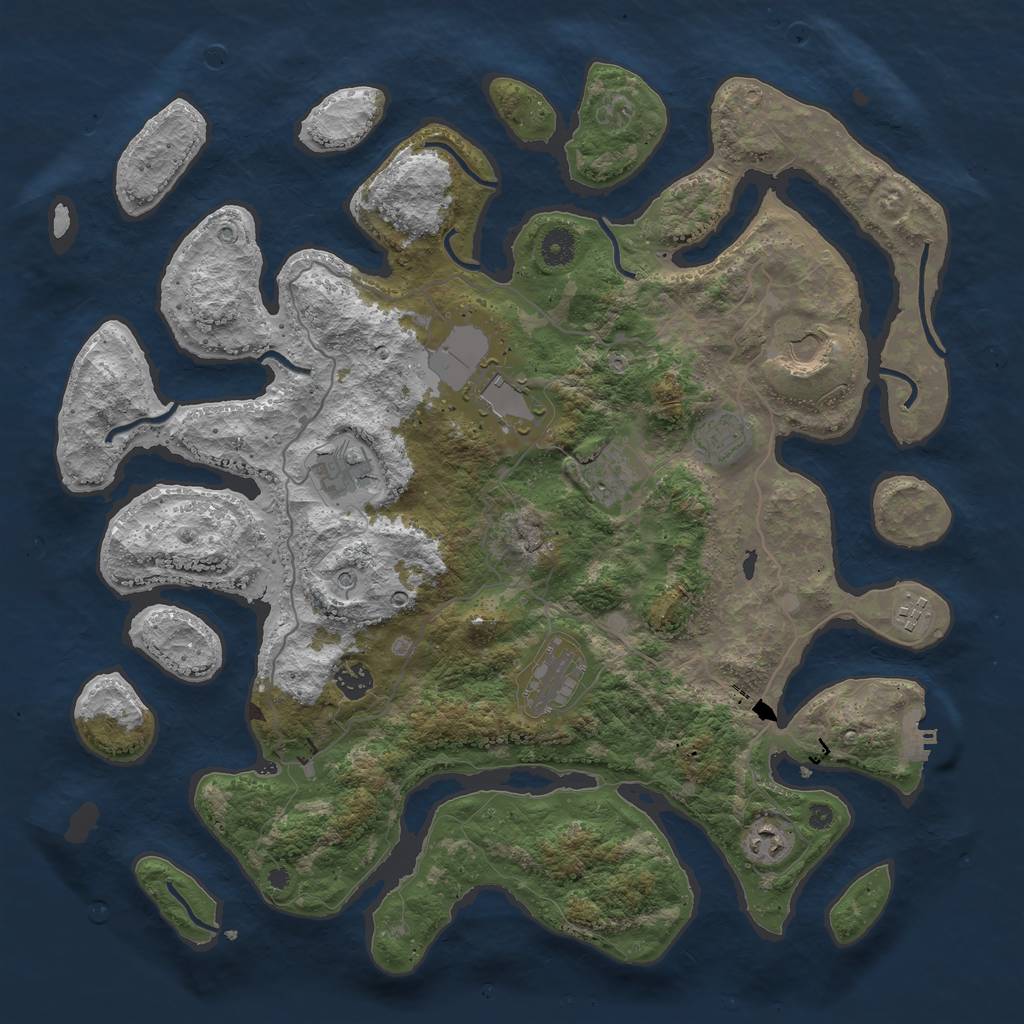 Rust Map: Procedural Map, Size: 4250, Seed: 512097, 13 Monuments