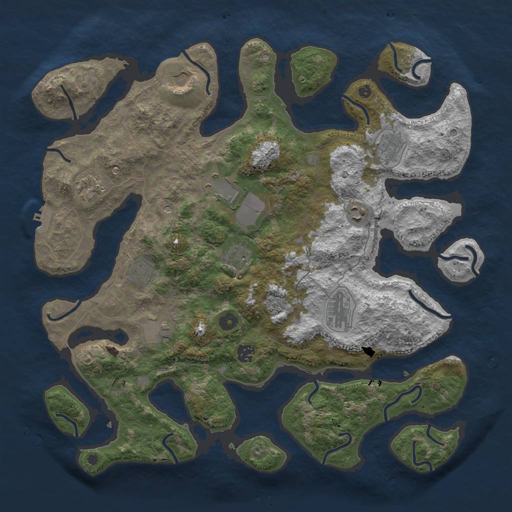 Rust Map: Procedural Map, Size: 4250, Seed: 935341, 15 Monuments