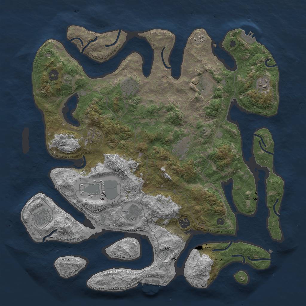 Rust Map: Procedural Map, Size: 4250, Seed: 182880, 15 Monuments