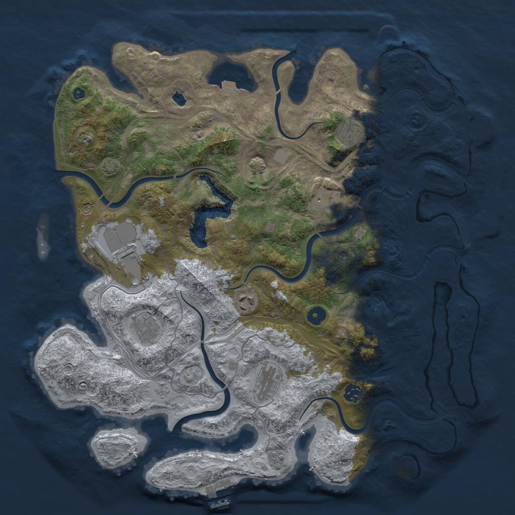 Rust Map: Procedural Map, Size: 4250, Seed: 182880, 14 Monuments