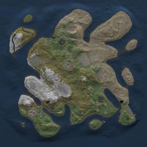 Thumbnail Rust Map: Procedural Map, Size: 3500, Seed: 630033512, 13 Monuments