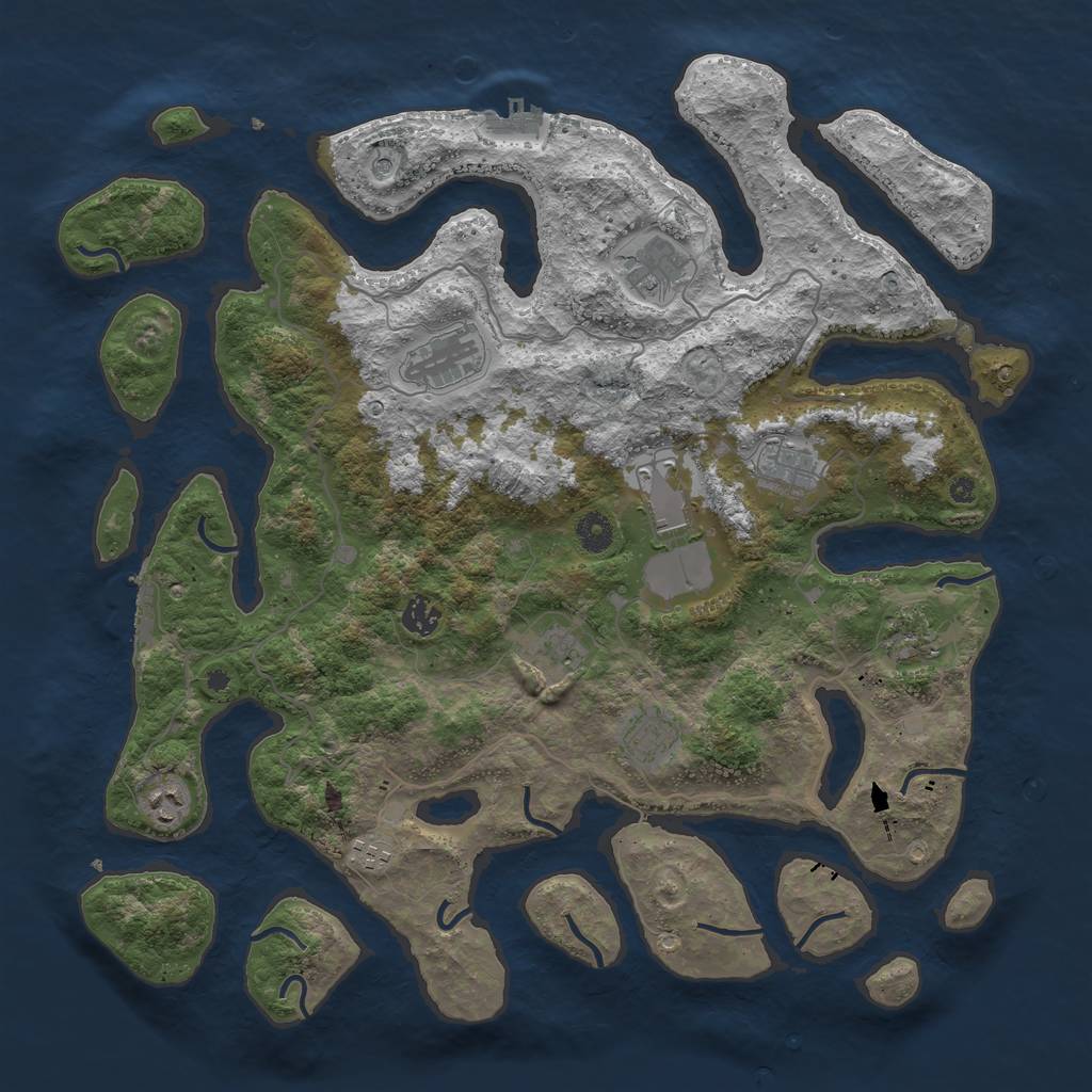 Rust Map: Procedural Map, Size: 4250, Seed: 777194, 15 Monuments