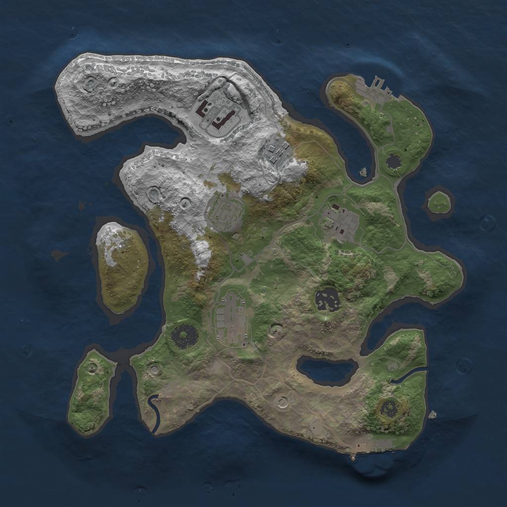 Rust Map: Procedural Map, Size: 3000, Seed: 1650960012, 11 Monuments