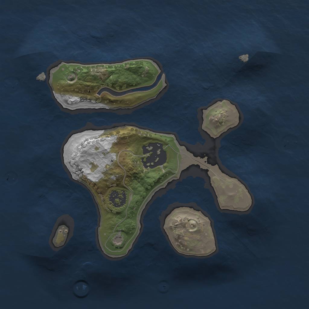 Rust Map: Procedural Map, Size: 1750, Seed: 426332, 3 Monuments