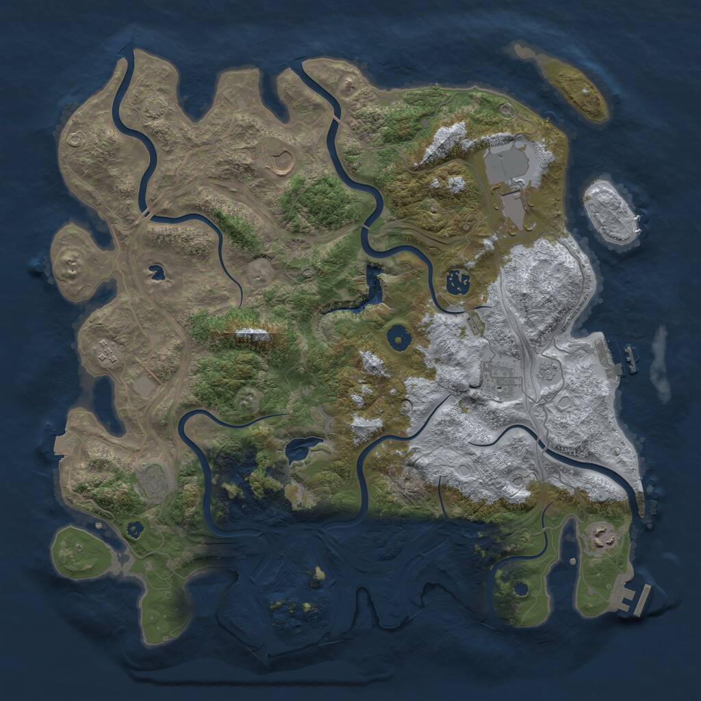 Rust Map: Procedural Map, Size: 4250, Seed: 141904, 13 Monuments
