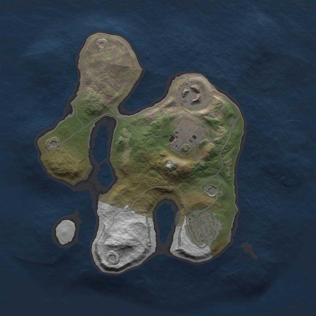 Rust Map: Barren, Size: 2100, Seed: 7, 6 Monuments