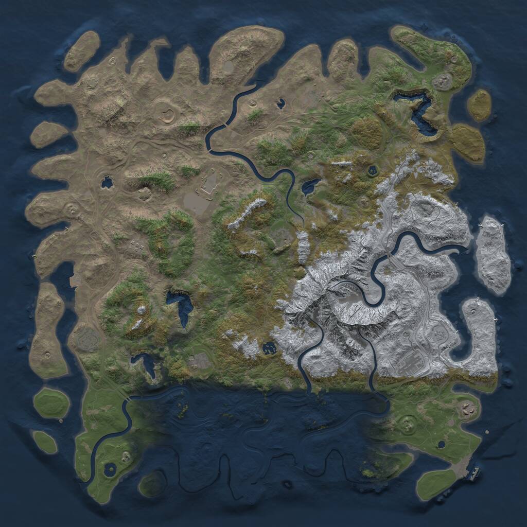 Rust Map: Procedural Map, Size: 5750, Seed: 11234, 17 Monuments