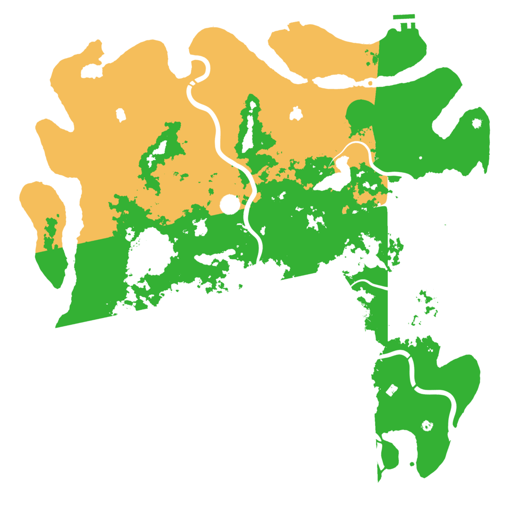 Biome Rust Map: Procedural Map, Size: 4800, Seed: 1001