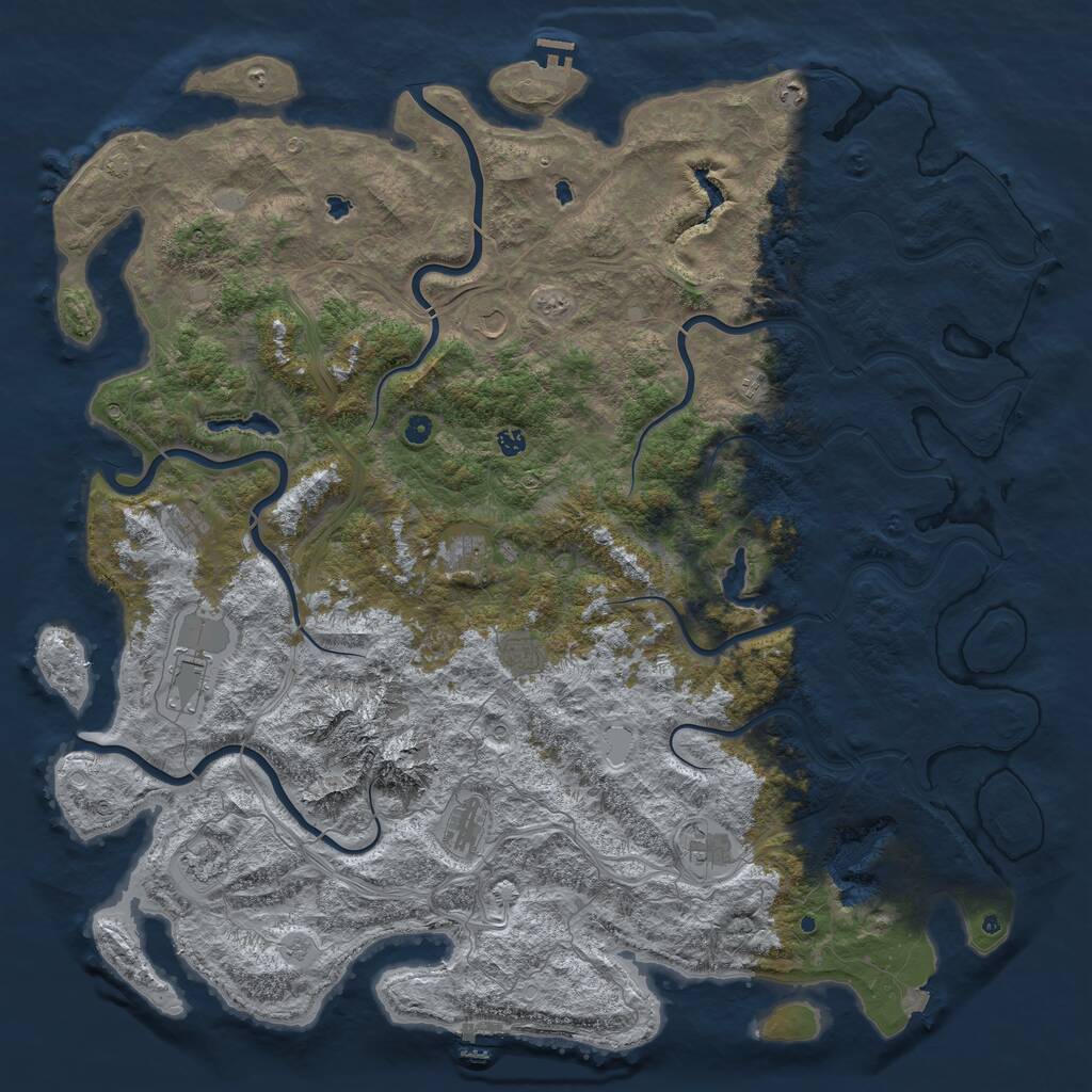 Rust Map: Procedural Map, Size: 5877, Seed: 2147483647, 17 Monuments