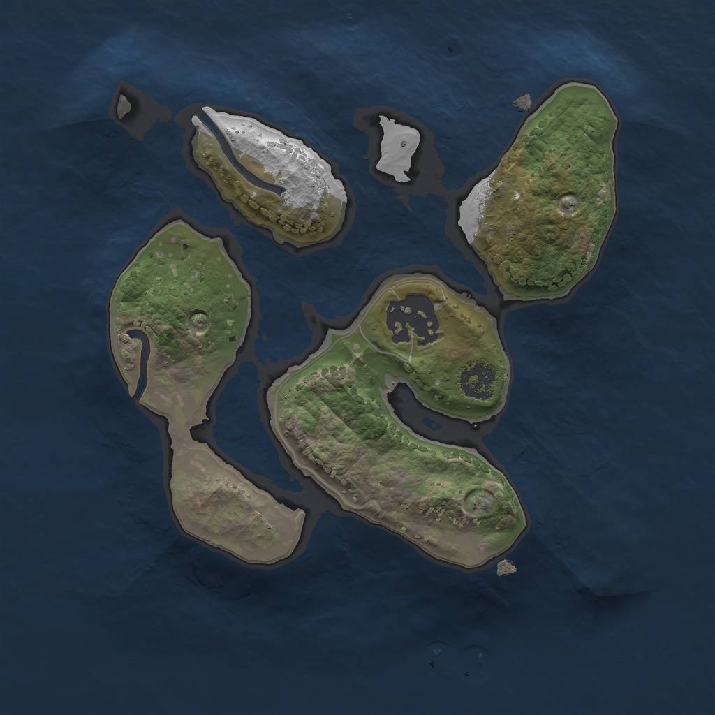 Rust Map: Procedural Map, Size: 2000, Seed: 1340, 3 Monuments