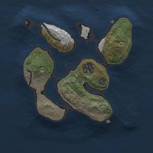 Thumbnail Rust Map: Procedural Map, Size: 2000, Seed: 1340, 3 Monuments