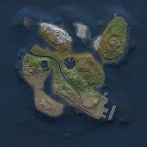 Thumbnail Rust Map: Procedural Map, Size: 2000, Seed: 1340, 3 Monuments