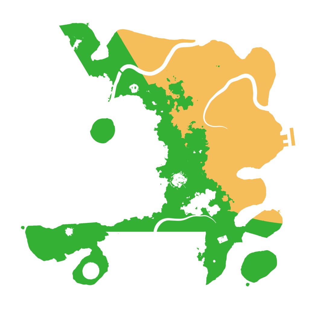 Biome Rust Map: Procedural Map, Size: 3500, Seed: 74867