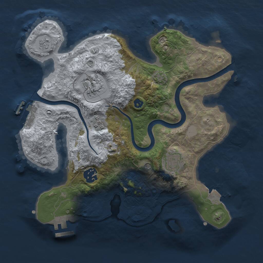 Rust Map: Procedural Map, Size: 2800, Seed: 120201993, 10 Monuments