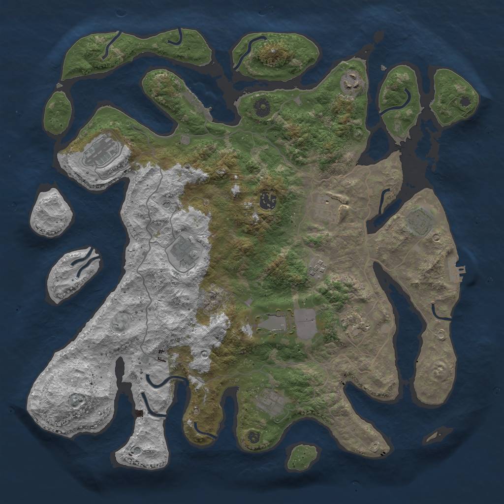 Rust Map: Procedural Map, Size: 4250, Seed: 359509, 15 Monuments