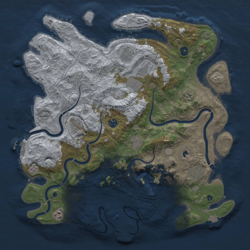 Rust Map: Procedural Map, Size: 4250, Seed: 906788, 15 Monuments