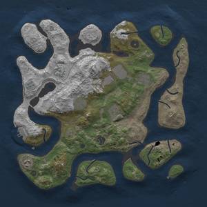 Thumbnail Rust Map: Procedural Map, Size: 3700, Seed: 17, 12 Monuments