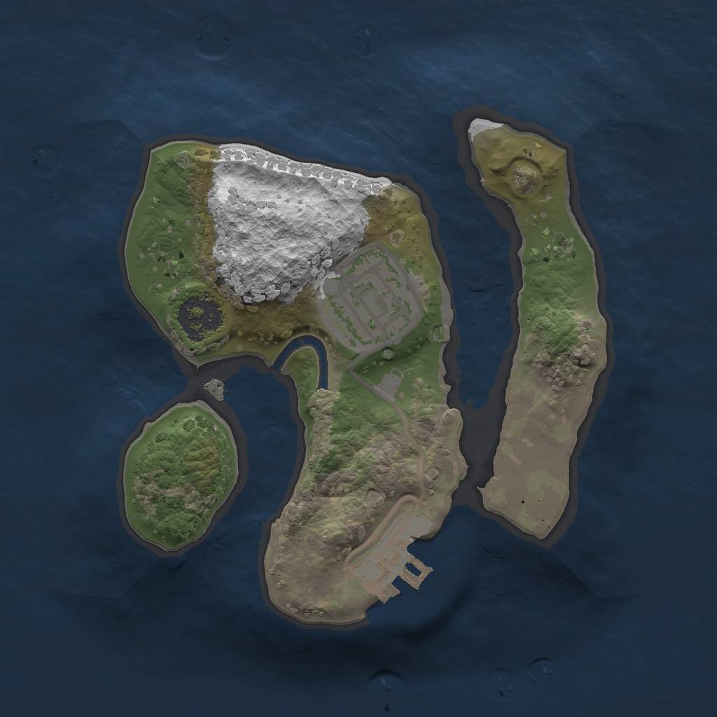 Rust Map: Procedural Map, Size: 1669, Seed: 22812, 4 Monuments