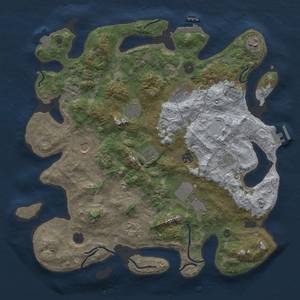 Thumbnail Rust Map: Procedural Map, Size: 4100, Seed: 1337, 18 Monuments