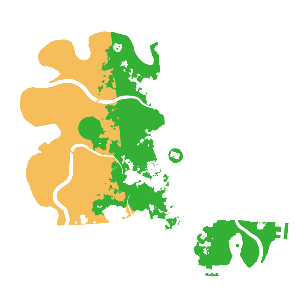Biome Rust Map: Procedural Map, Size: 3500, Seed: 619921