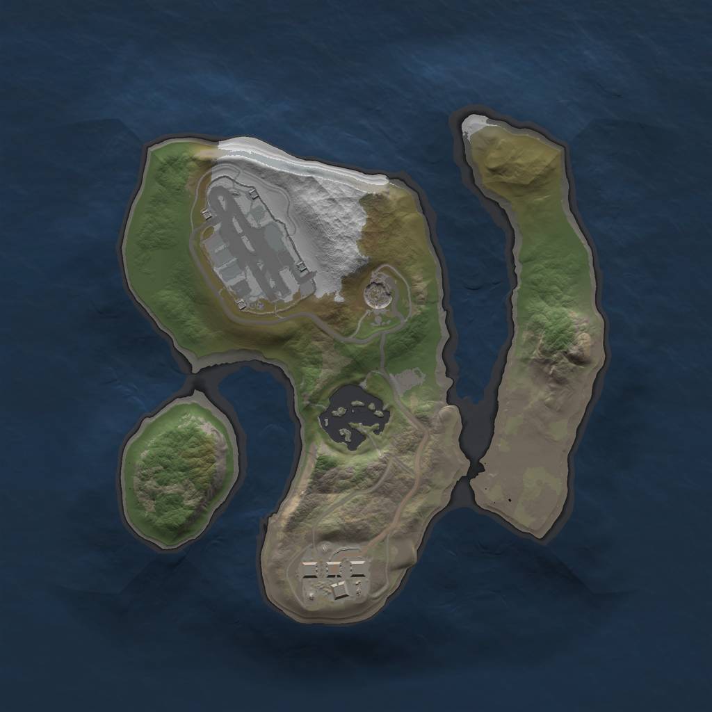 Rust Map: Barren, Size: 1669, Seed: 22812, 6 Monuments