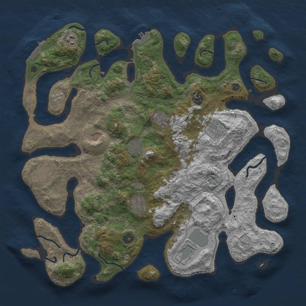 Rust Map: Procedural Map, Size: 4300, Seed: 1765737688, 15 Monuments