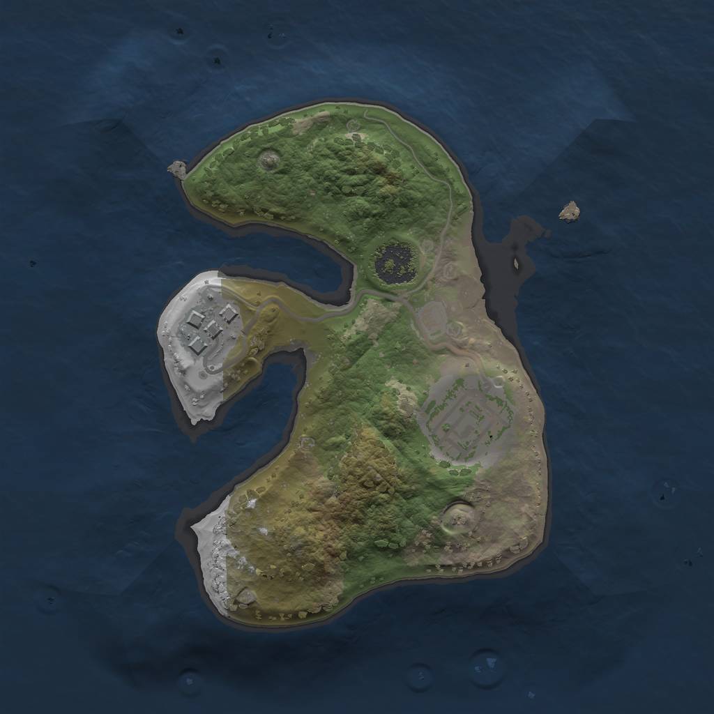 Rust Map: Procedural Map, Size: 1800, Seed: 2589532, 4 Monuments