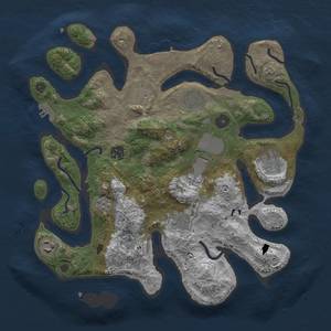 Thumbnail Rust Map: Procedural Map, Size: 3500, Seed: 15489, 13 Monuments