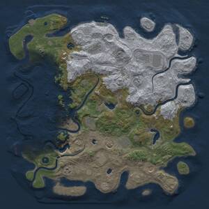 Thumbnail Rust Map: Procedural Map, Size: 4500, Seed: 28, 16 Monuments