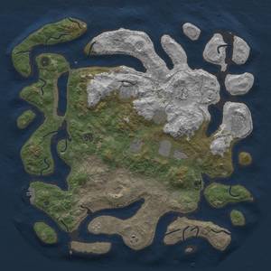 Thumbnail Rust Map: Procedural Map, Size: 4500, Seed: 28, 14 Monuments