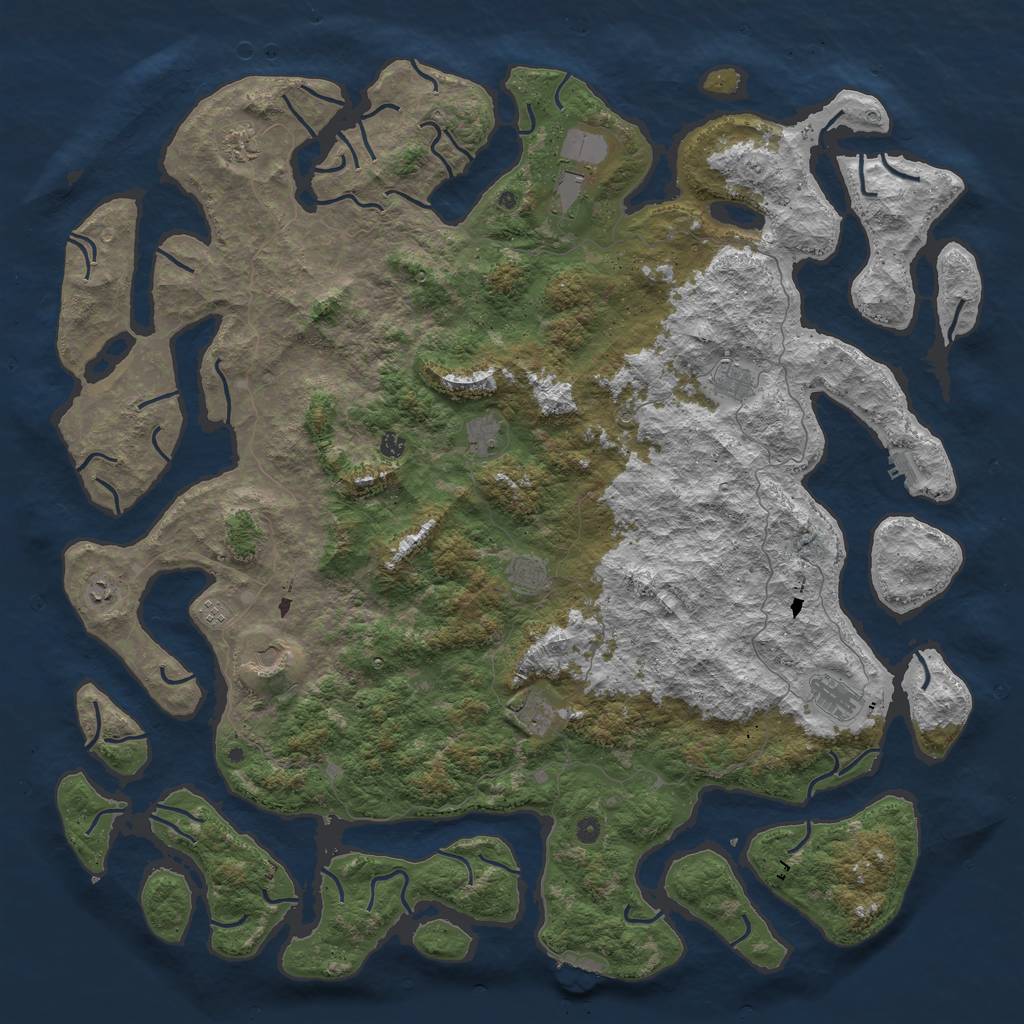 Rust Map: Procedural Map, Size: 6000, Seed: 2147483000, 16 Monuments