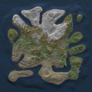 Thumbnail Rust Map: Procedural Map, Size: 3700, Seed: 69249769, 14 Monuments