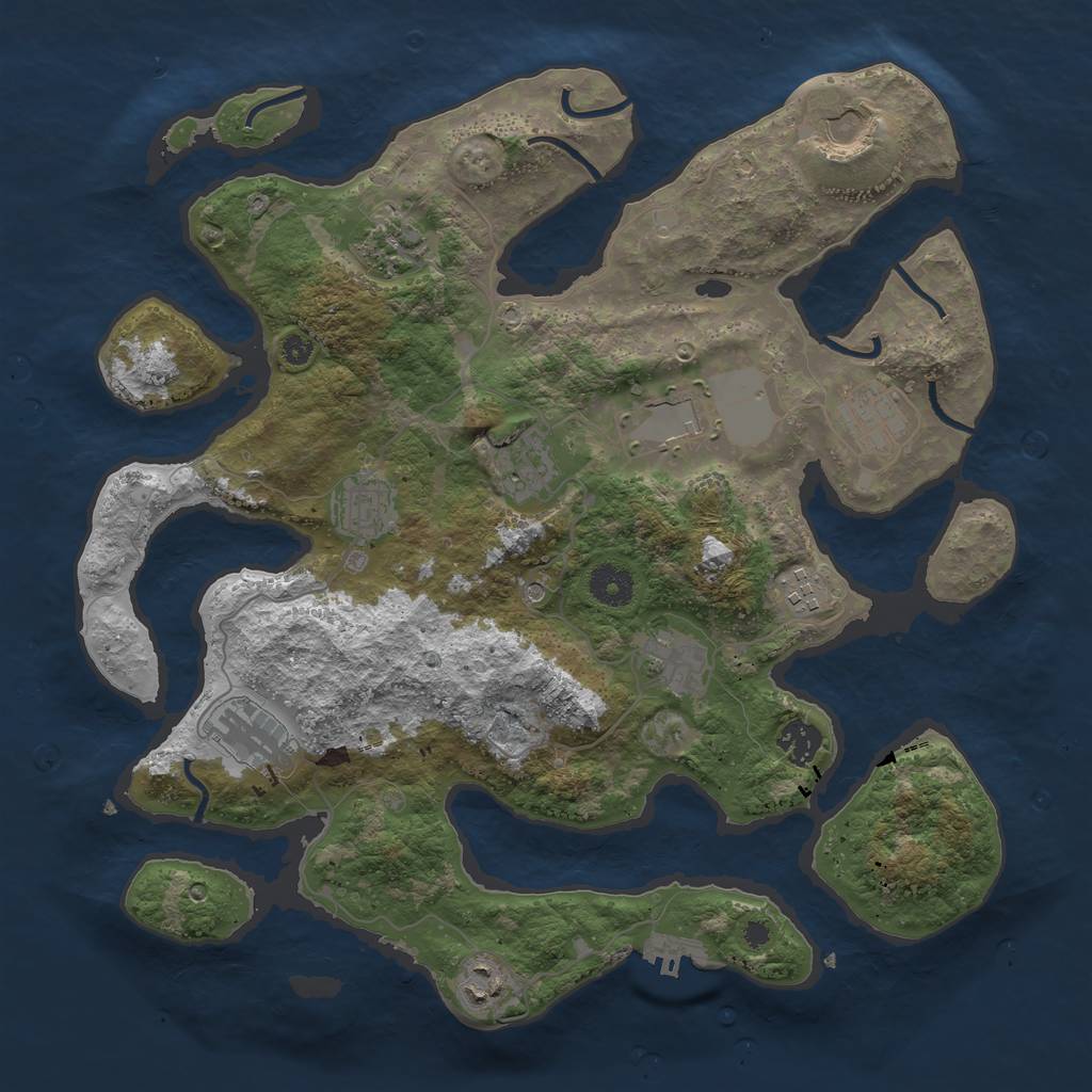 Rust Map: Procedural Map, Size: 3750, Seed: 468923378, 15 Monuments