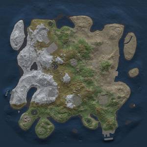 Thumbnail Rust Map: Procedural Map, Size: 3500, Seed: 314120273, 16 Monuments