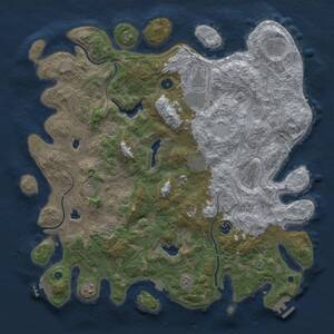 Thumbnail Rust Map: Procedural Map, Size: 4500, Seed: 192, 14 Monuments
