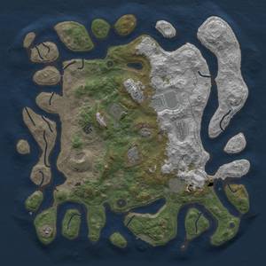 Thumbnail Rust Map: Procedural Map, Size: 4500, Seed: 192, 12 Monuments