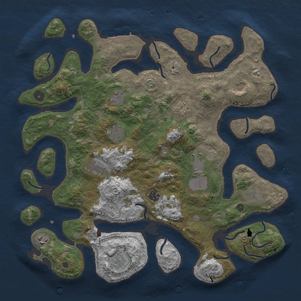 Rust Map: Procedural Map, Size: 4250, Seed: 981504852, 15 Monuments