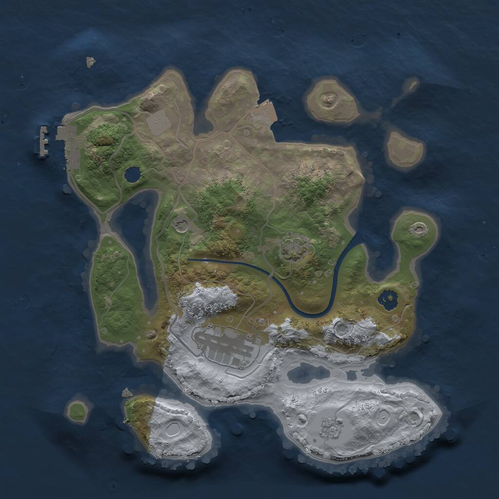 Rust Map: Procedural Map, Size: 2500, Seed: 1568538488, 6 Monuments
