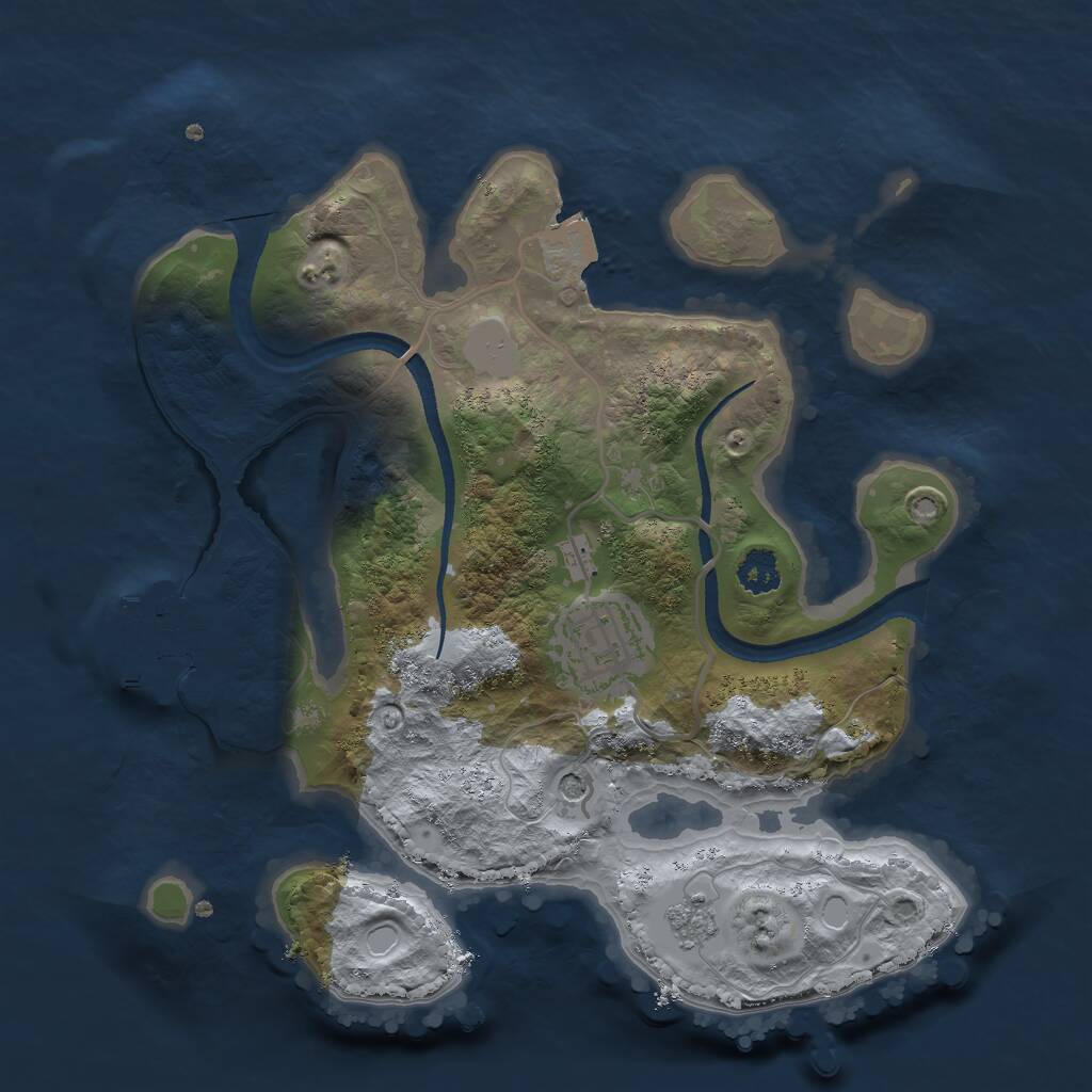 Rust Map: Procedural Map, Size: 2500, Seed: 1568538488, 5 Monuments