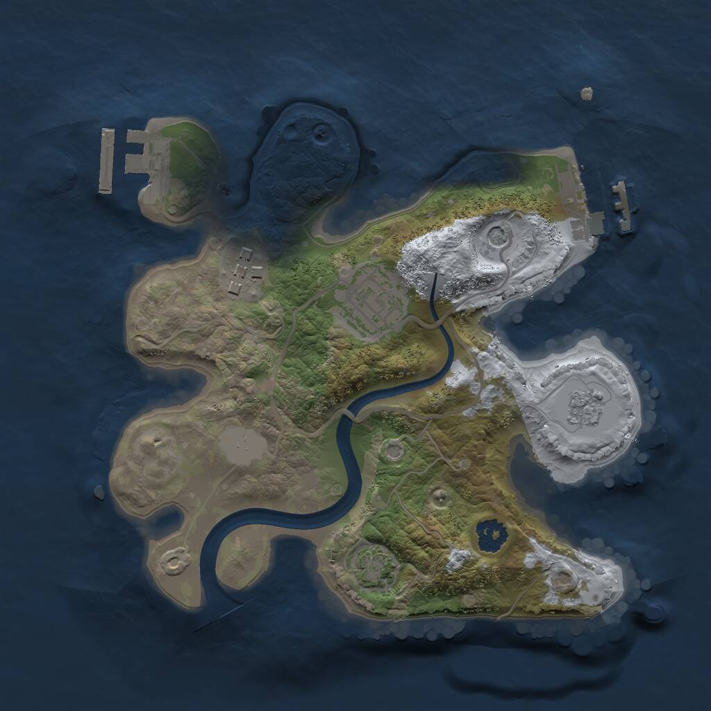 Rust Map: Procedural Map, Size: 2200, Seed: 356, 8 Monuments