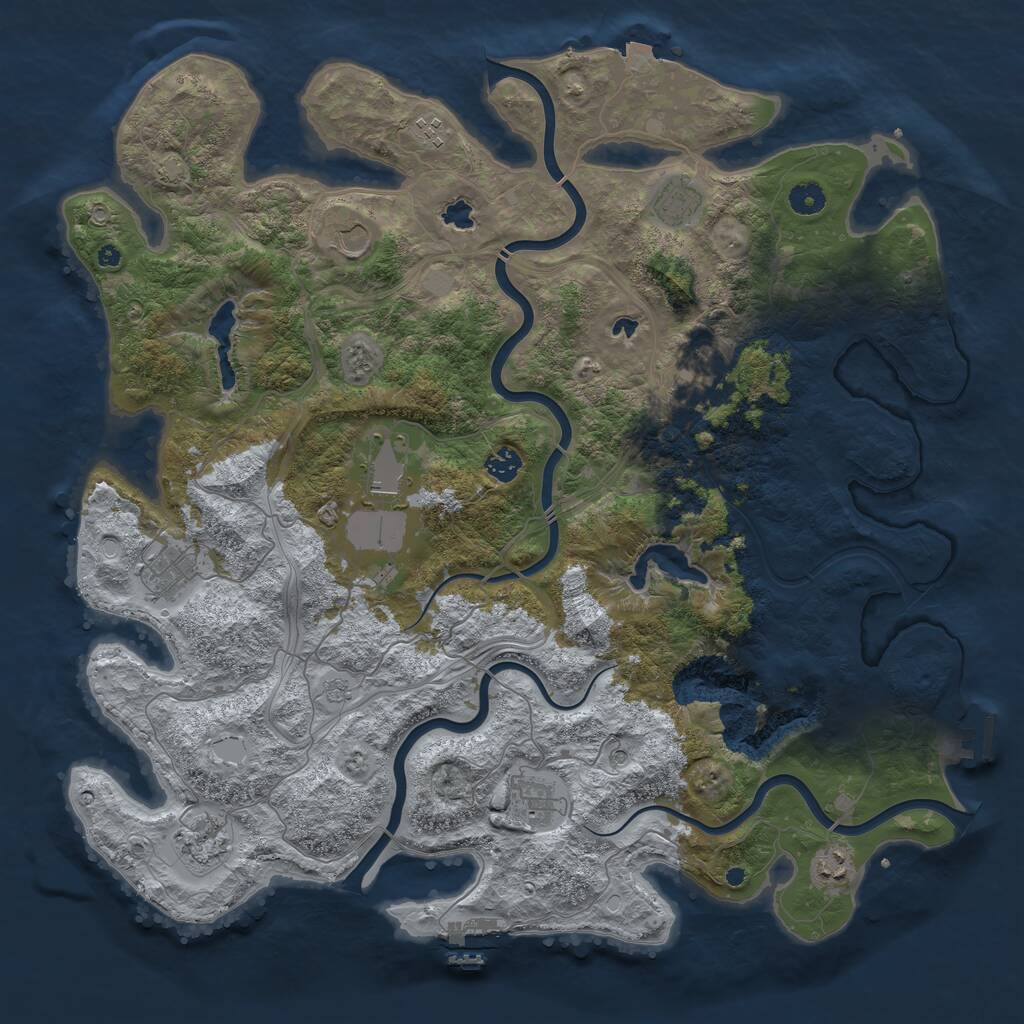 Rust Map: Procedural Map, Size: 4500, Seed: 15382, 16 Monuments